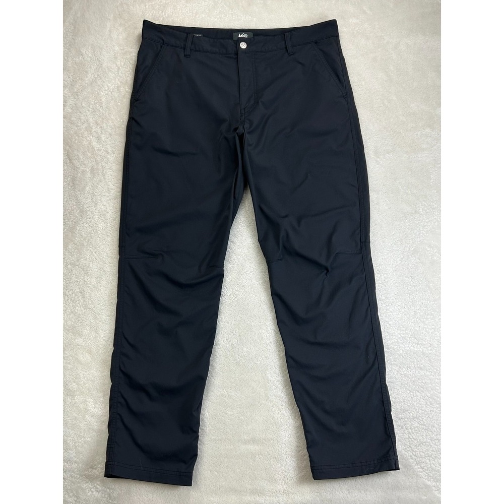 REI‎ Co-op Hiking Pants Mens 38Wx30L Black Outdoor Lightweight Slash Pocket